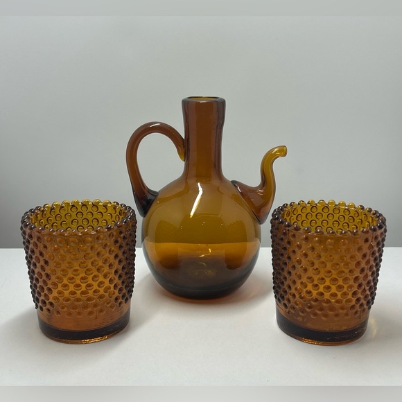 Other - 🐕3/20 Vintage Amber Glass Bundle - Set of 3